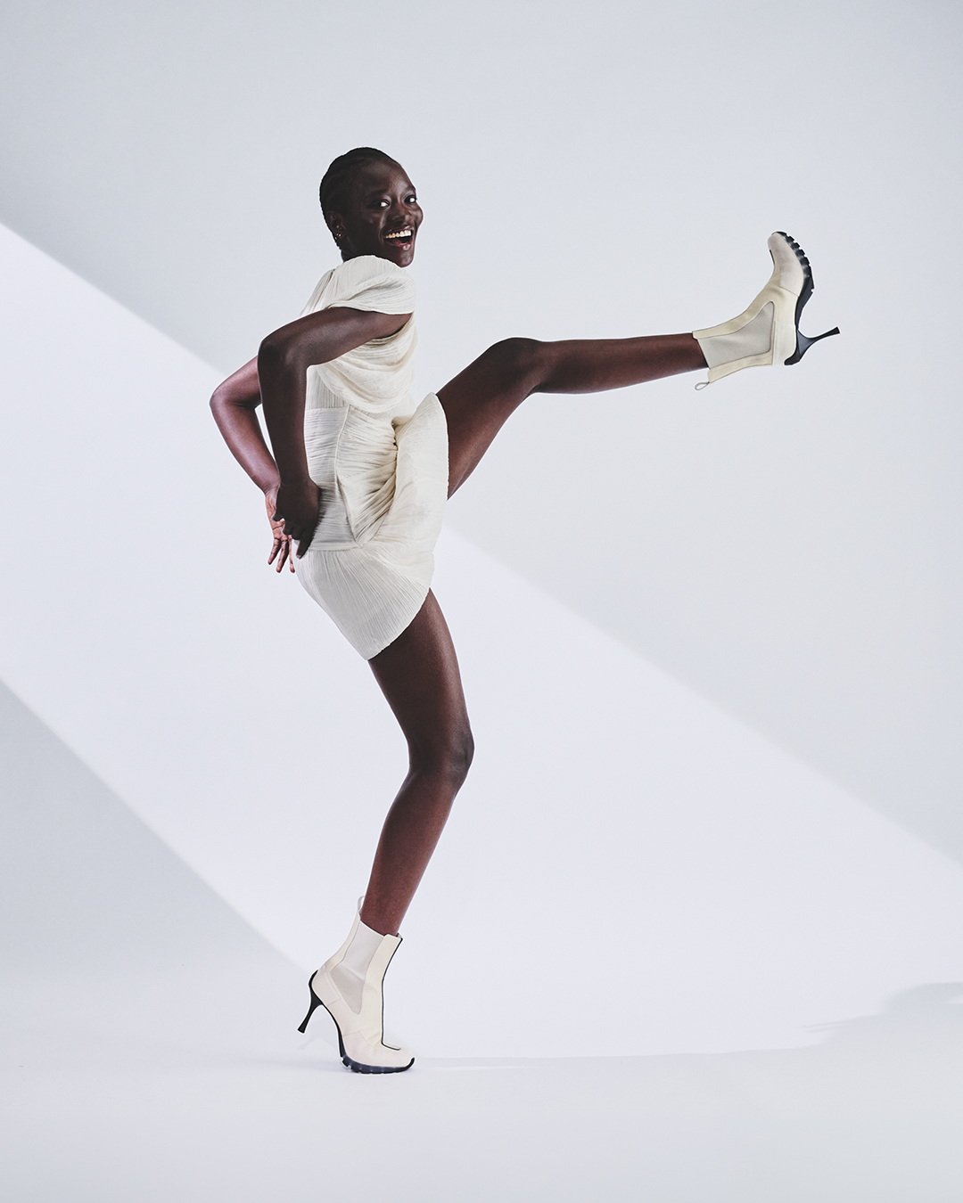 Lincoln Mesh Boot, Ivory/Black, image 2 of 7